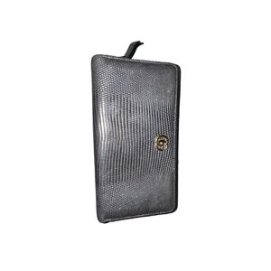 Gucci Lizard Leather Silver Metallic Zippy Wallet Full inclusion MRSP $1,100